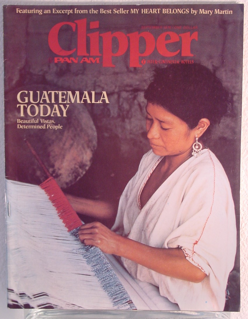 1976 September, Clipper in-flight Magazine with a cover story on Guatamala.